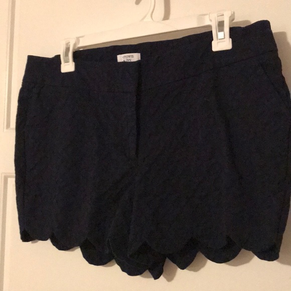 crown & ivy Pants - Crown and Ivy Navy Textured Shorts
